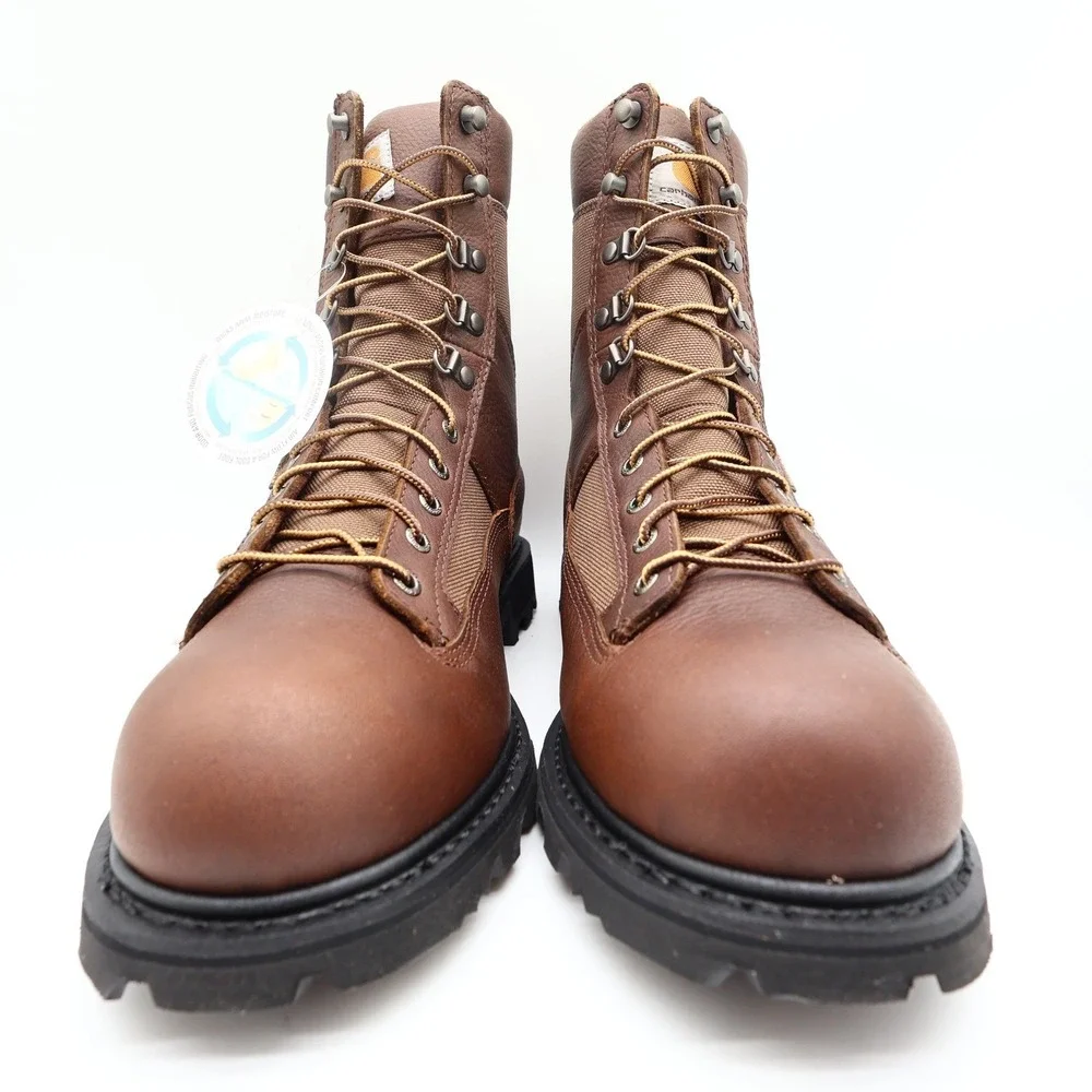 Carhartt Work Boots Mens 13 M Brown Leather Waterproof 8